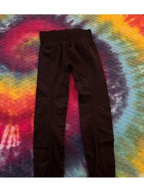 FP Movement by Free People Black High-Waist Seam Detail Leggings- Good Karma